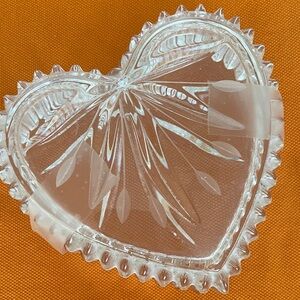 Wedgewood Full Lead Crystal Heart-Shaped Trinket Box